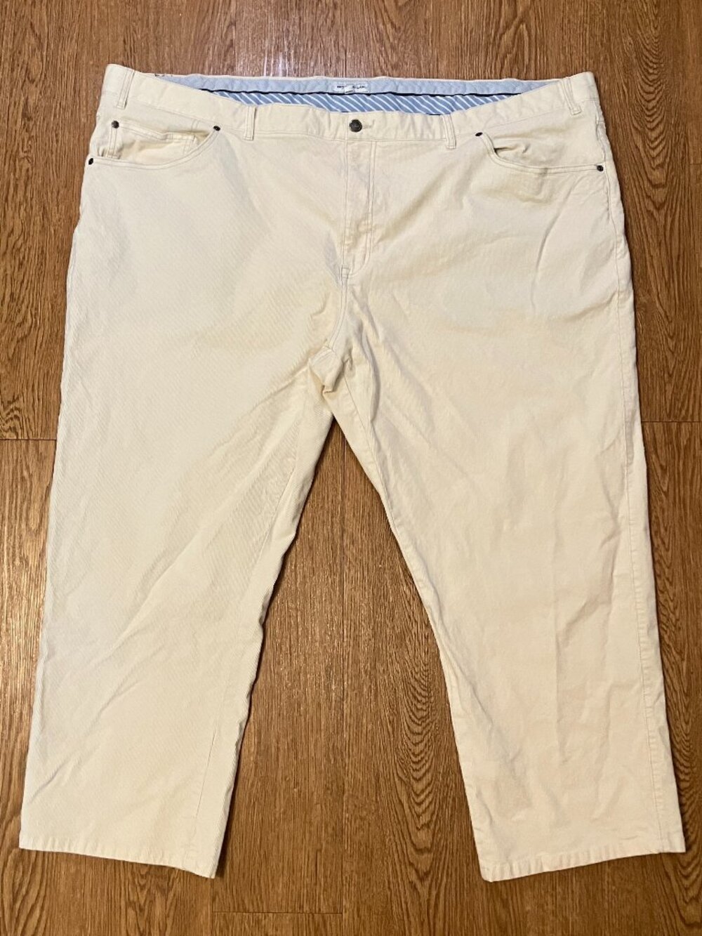 Peter Millar Corduroy Pants Mens 54x28 Cream Superior Soft Stretch 5 Pocket